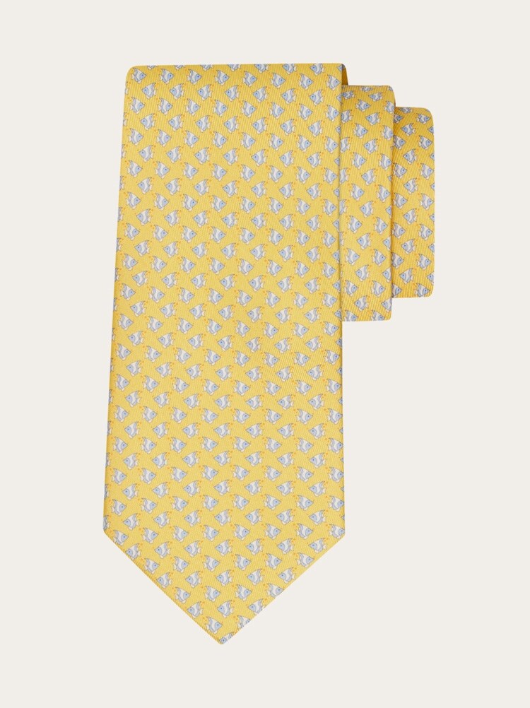 Corbata de seda estampado Pececitos Gallery image 1