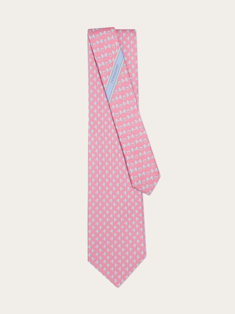 Mini fish print silk tie Gallery image 3