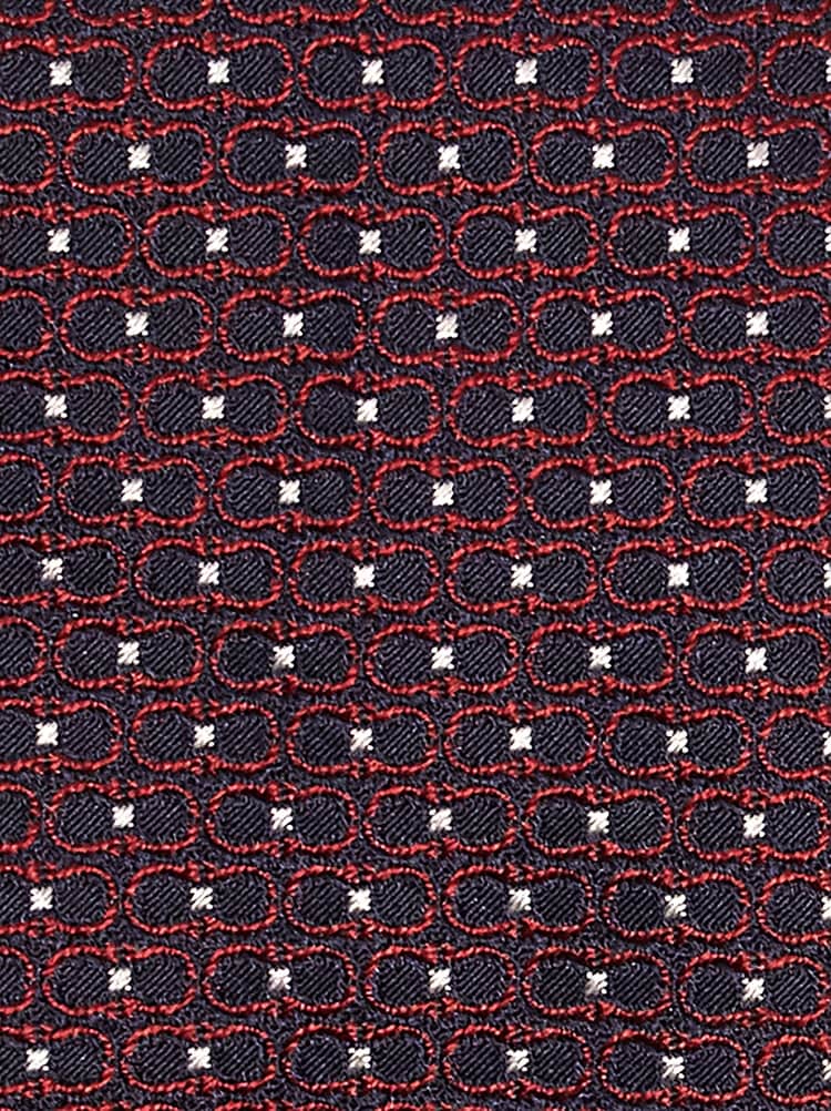 Cravate en soie jacquard Double Gancini Gallery image 2