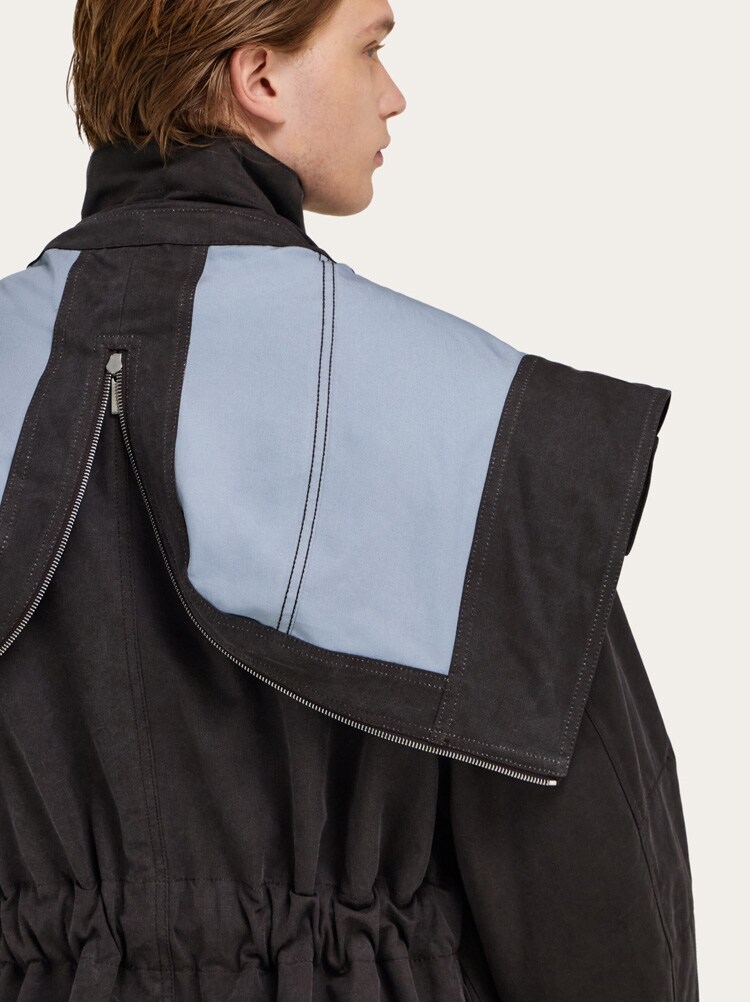 Cropped parka with hood Gallery image 5