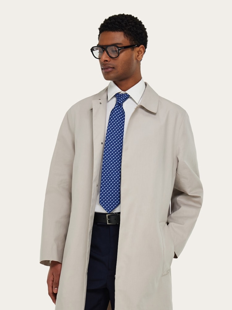 Shark print silk tie Gallery image 2