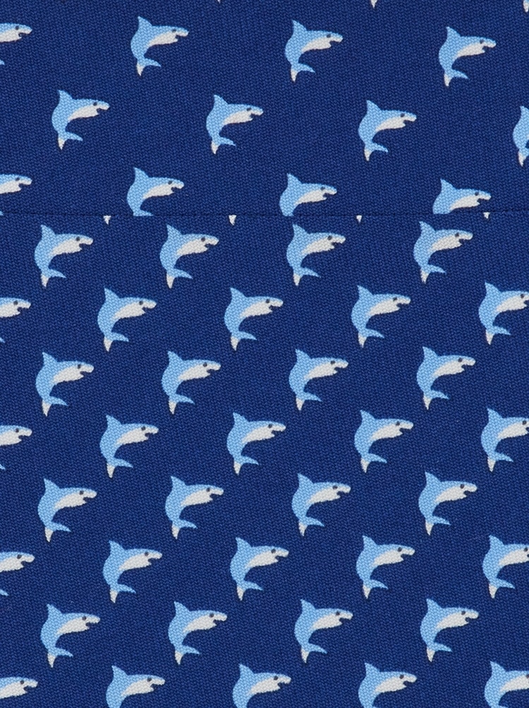 Shark print silk tie Gallery image 3