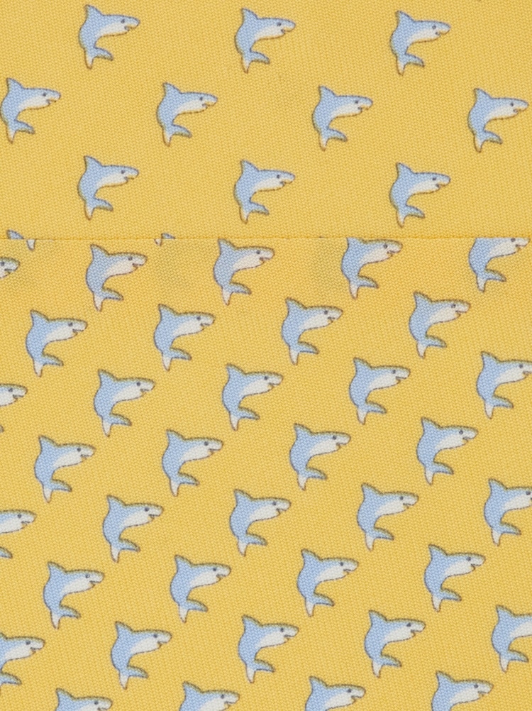 Shark print silk tie Gallery image 2
