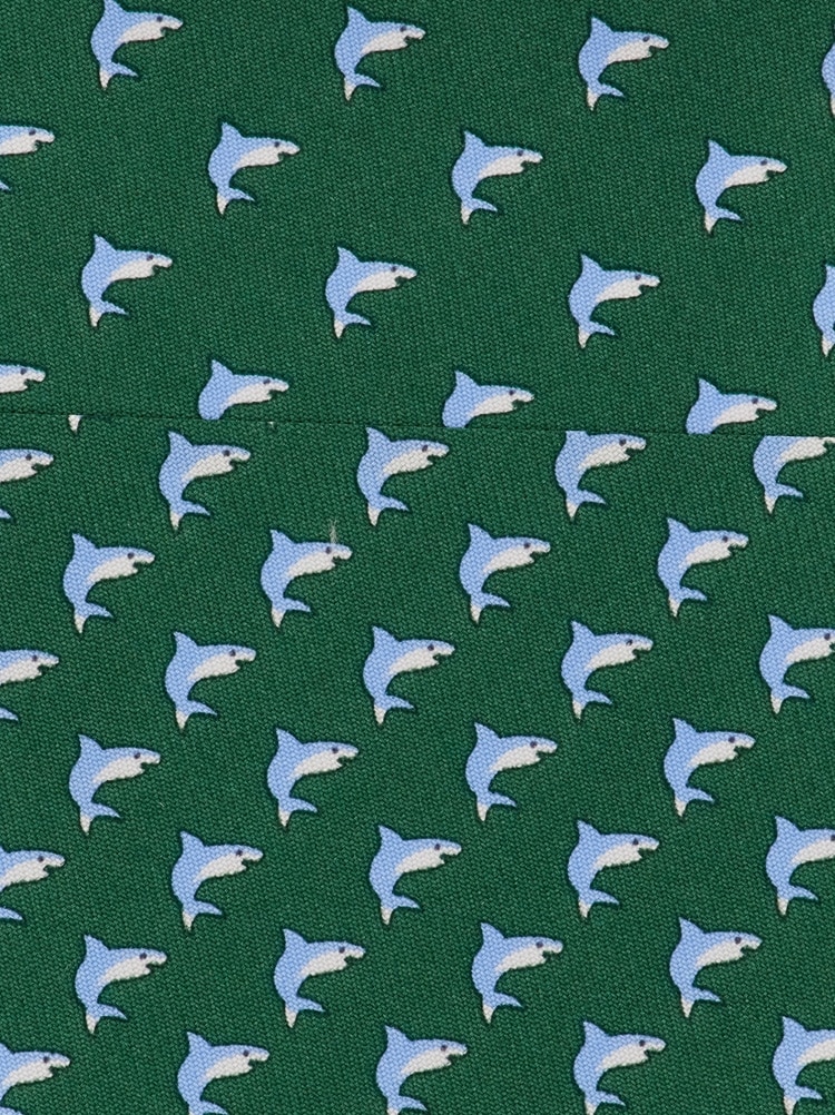 Shark print silk tie Gallery image 2