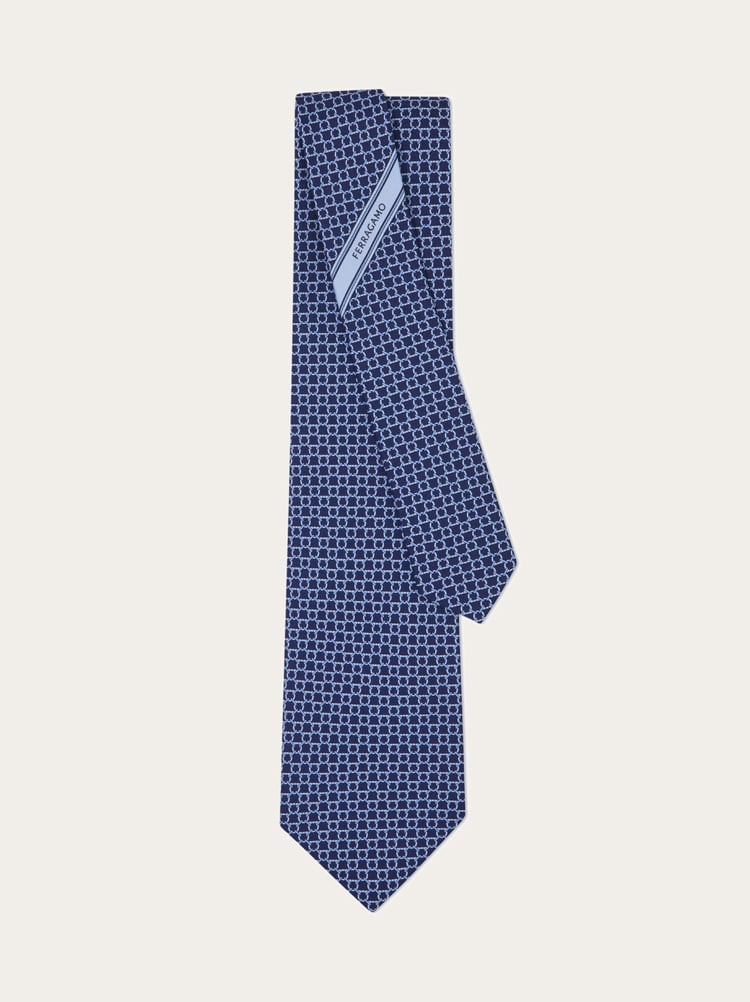 Link print silk tie Gallery image 3