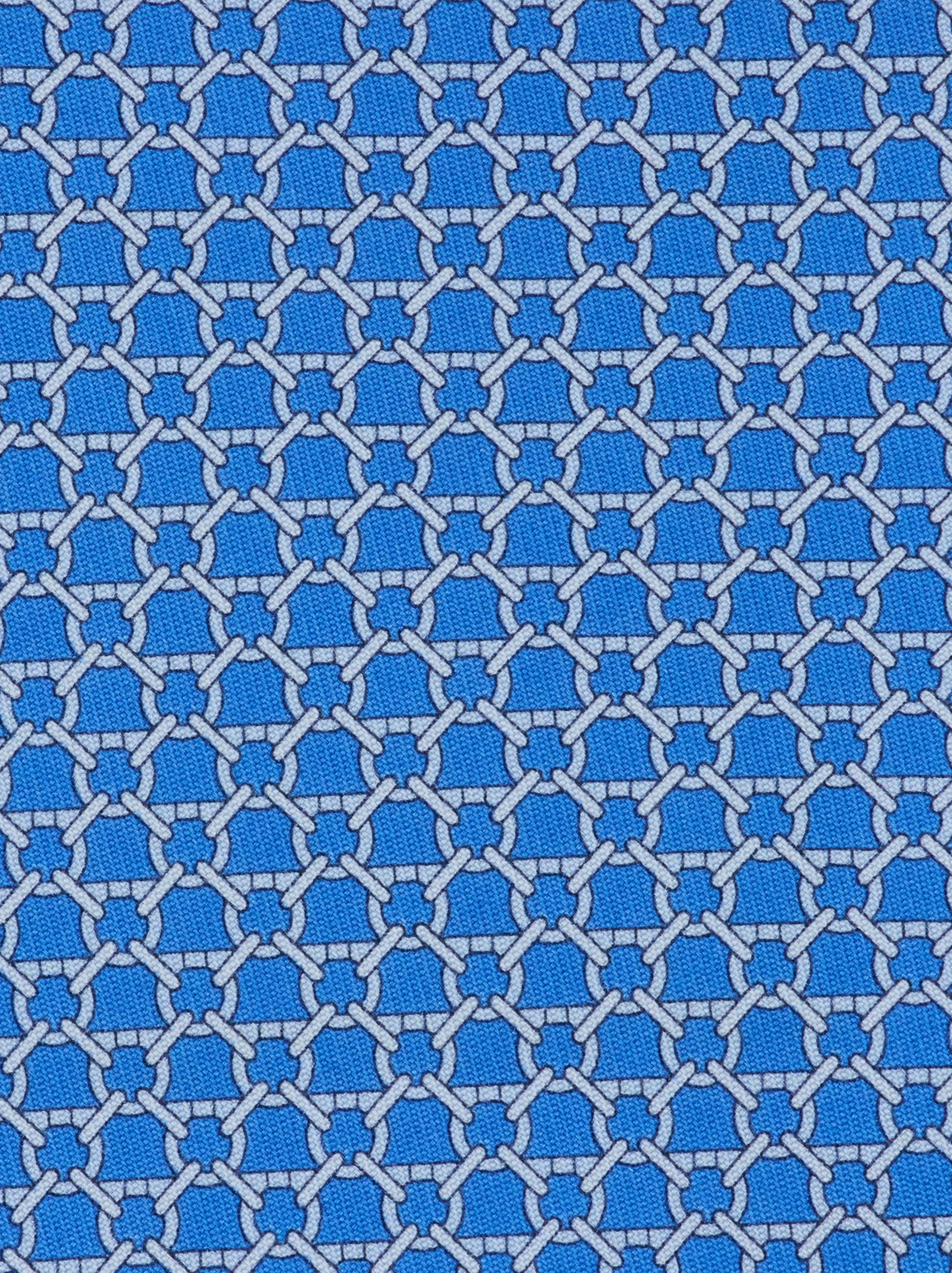 Link print silk tie - Men | Ferragamo
