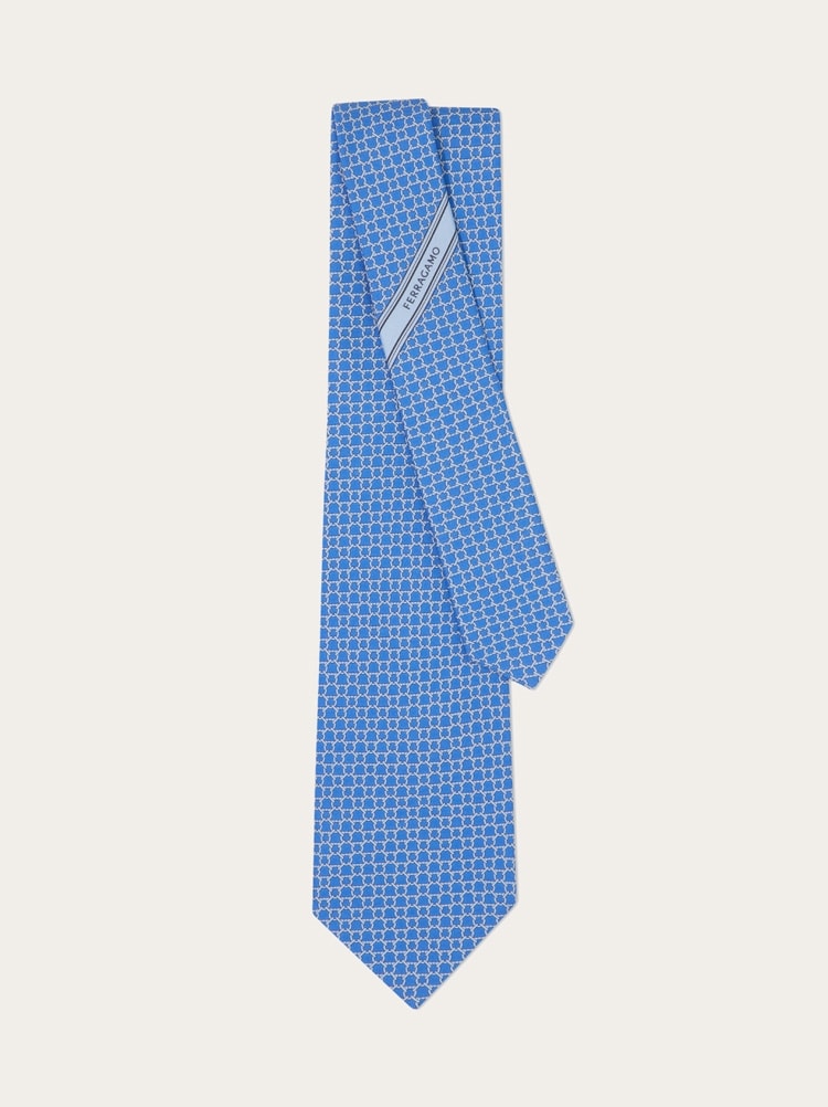 Link print silk tie Gallery image 3