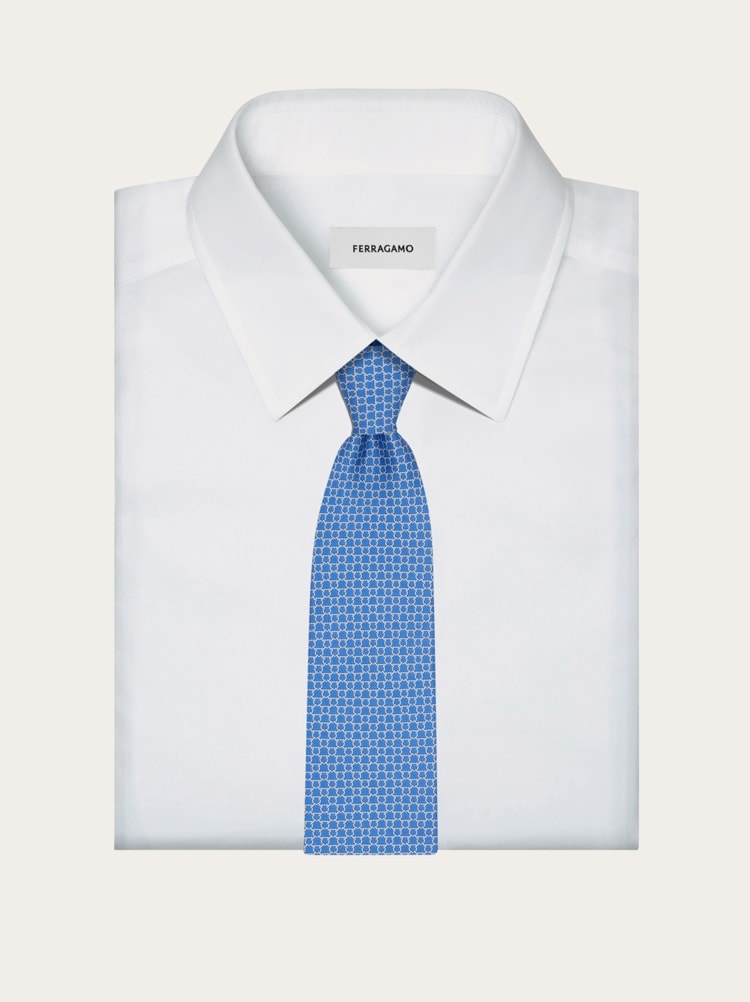 Link print silk tie Gallery image 4