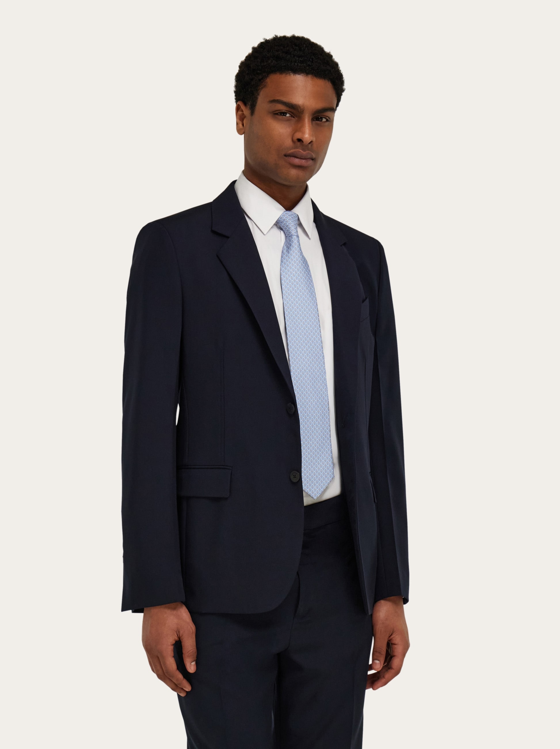 Gancini links print silk tie - Men | Ferragamo