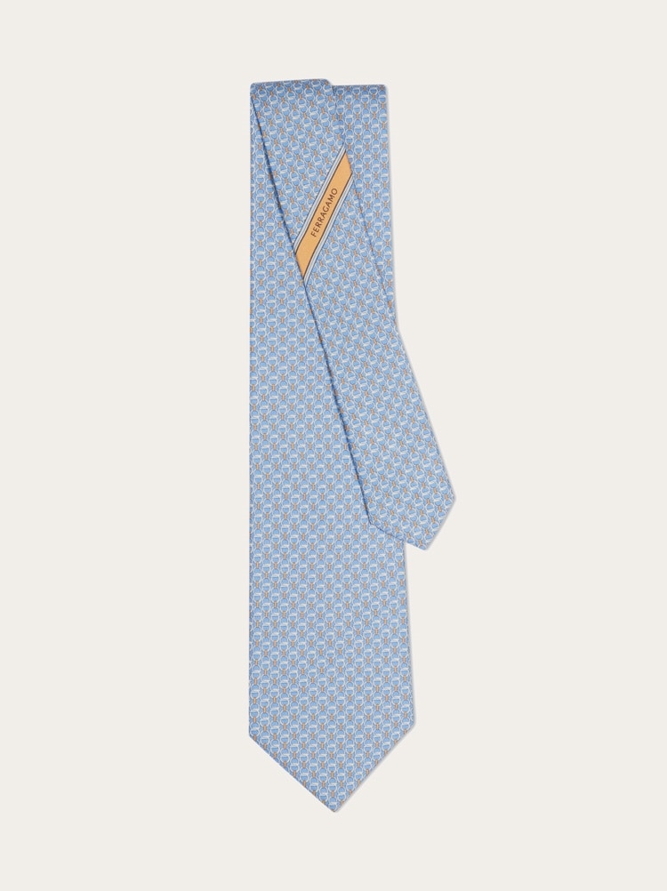 Intreccio print silk tie Gallery image 4