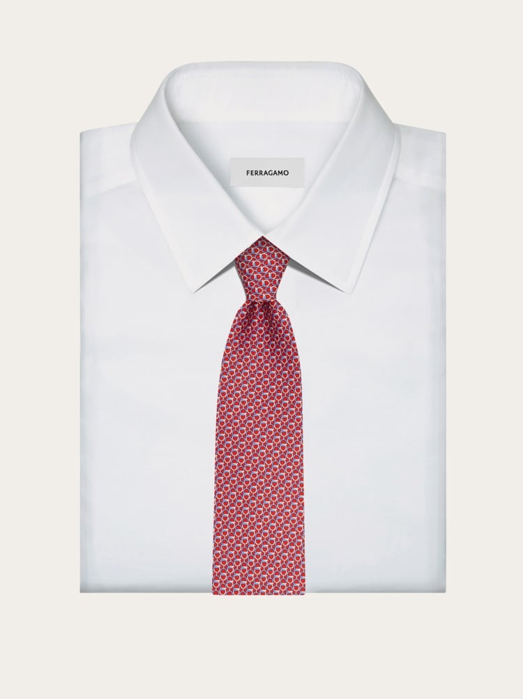 Corbata de seda estampado Entramado Gallery image 4