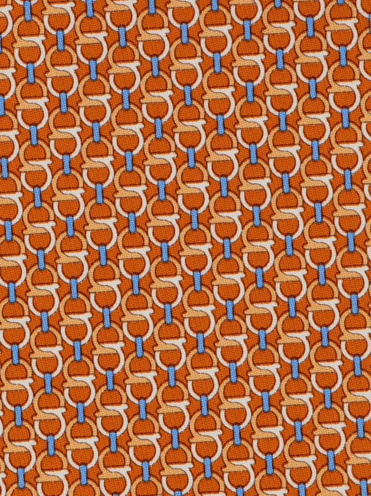 Gancini links print silk tie Gallery image 2