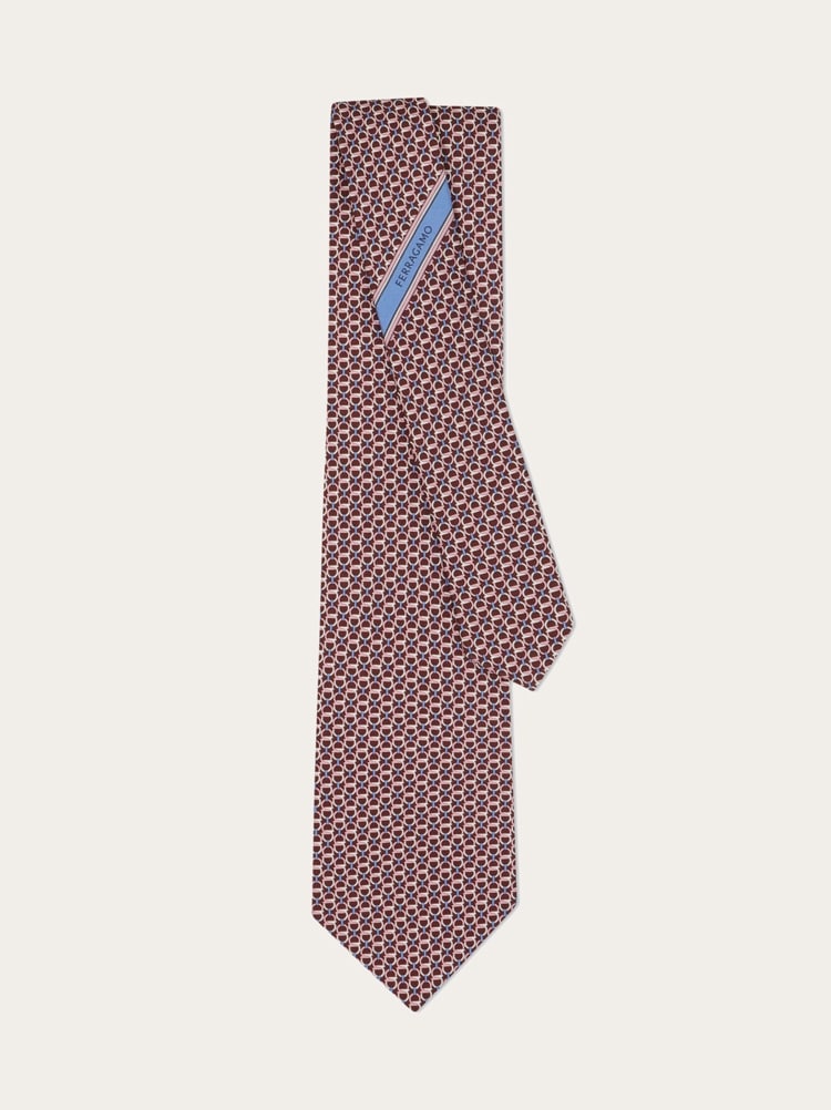 Intreccio print silk tie Gallery image 3