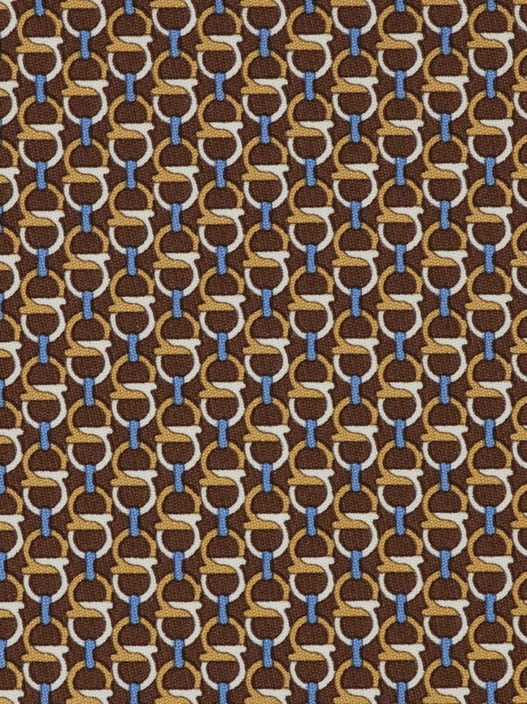 Gancini links print silk tie Gallery image 2