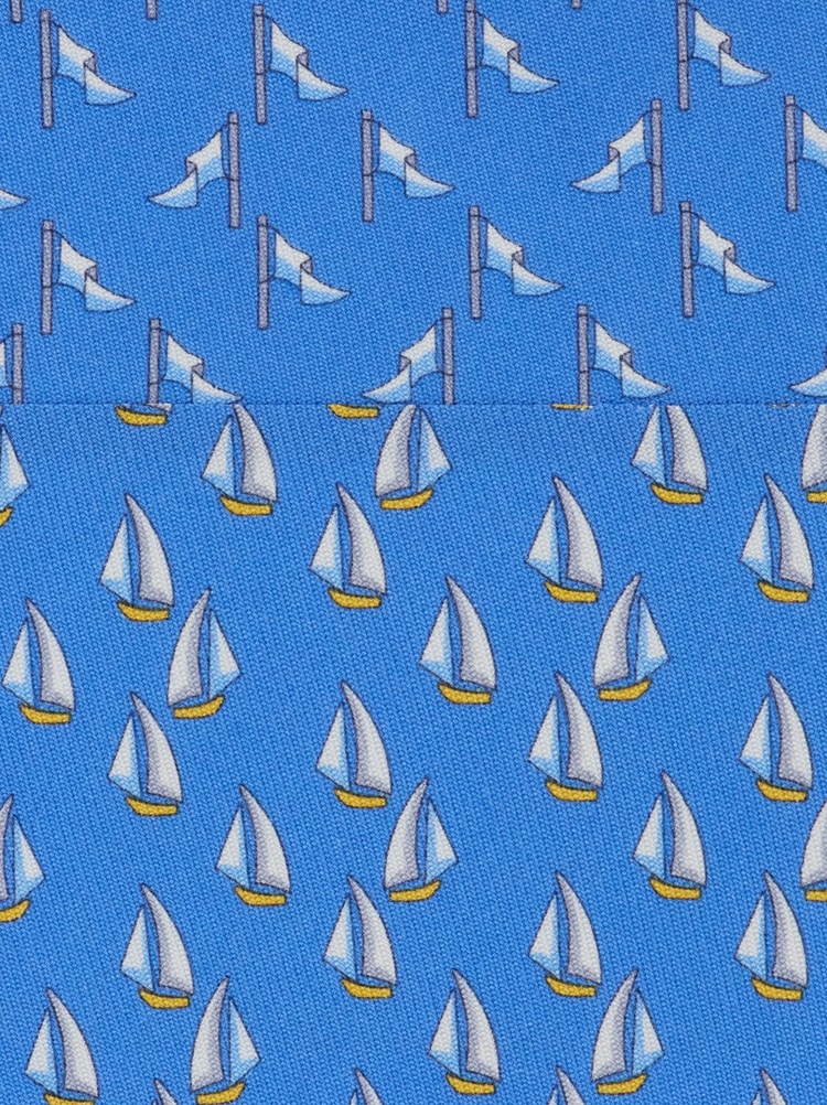 Nautical print silk tie Gallery image 2