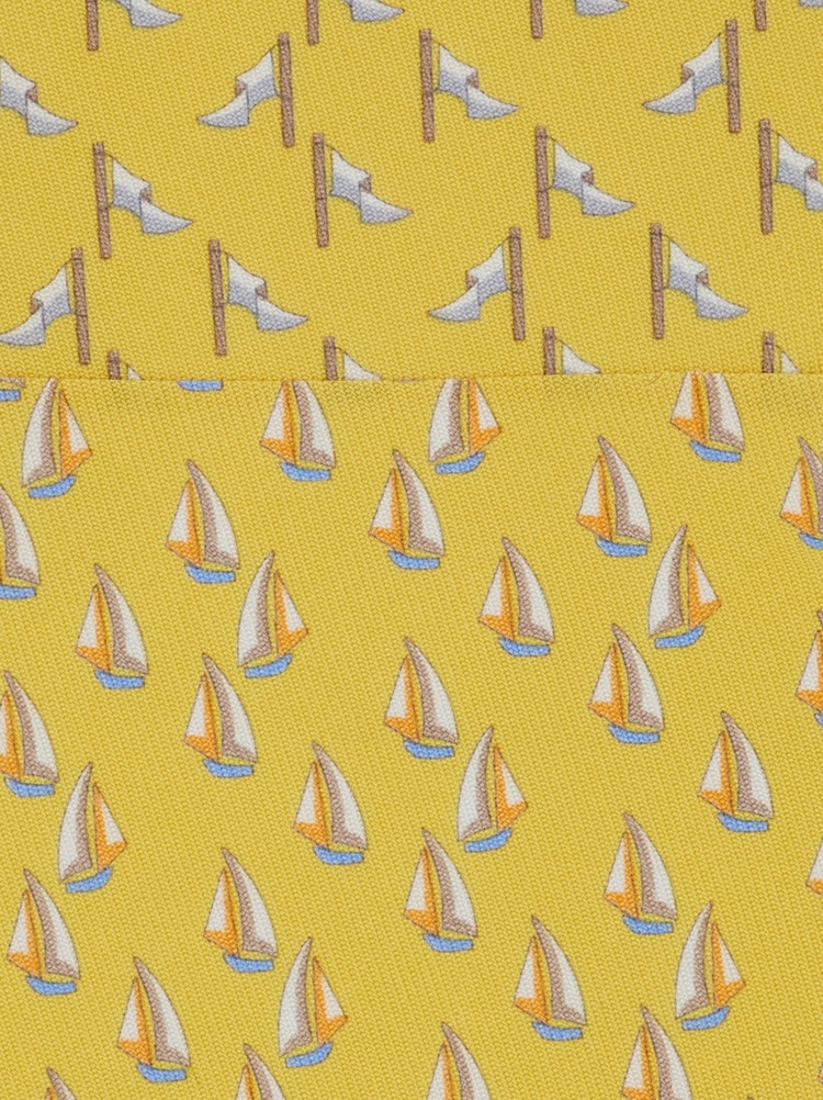 Nautical print silk tie Gallery image 2