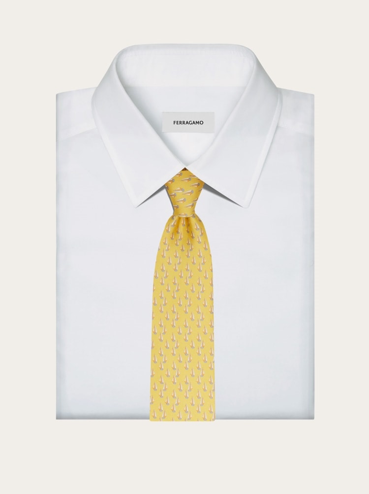 Nautical print silk tie Gallery image 4