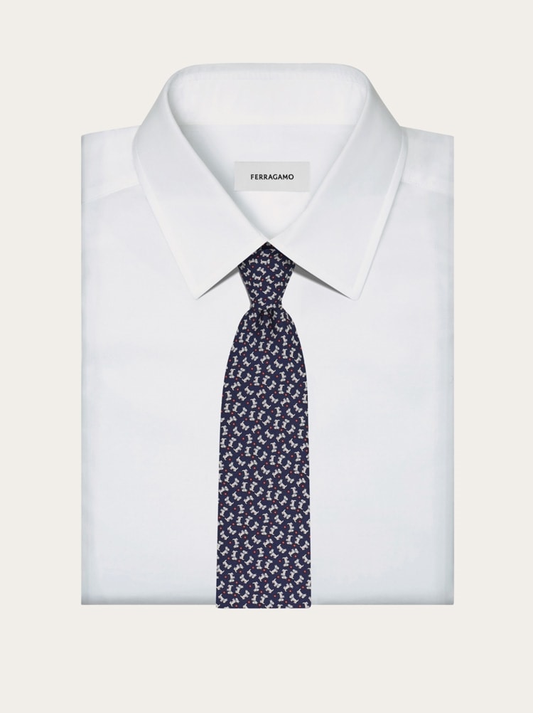 Charlie print silk tie Gallery image 4