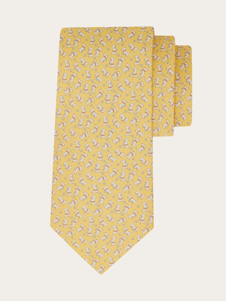 Charlie print silk tie Gallery image 1