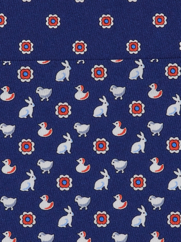 Charm print silk tie Gallery image 2