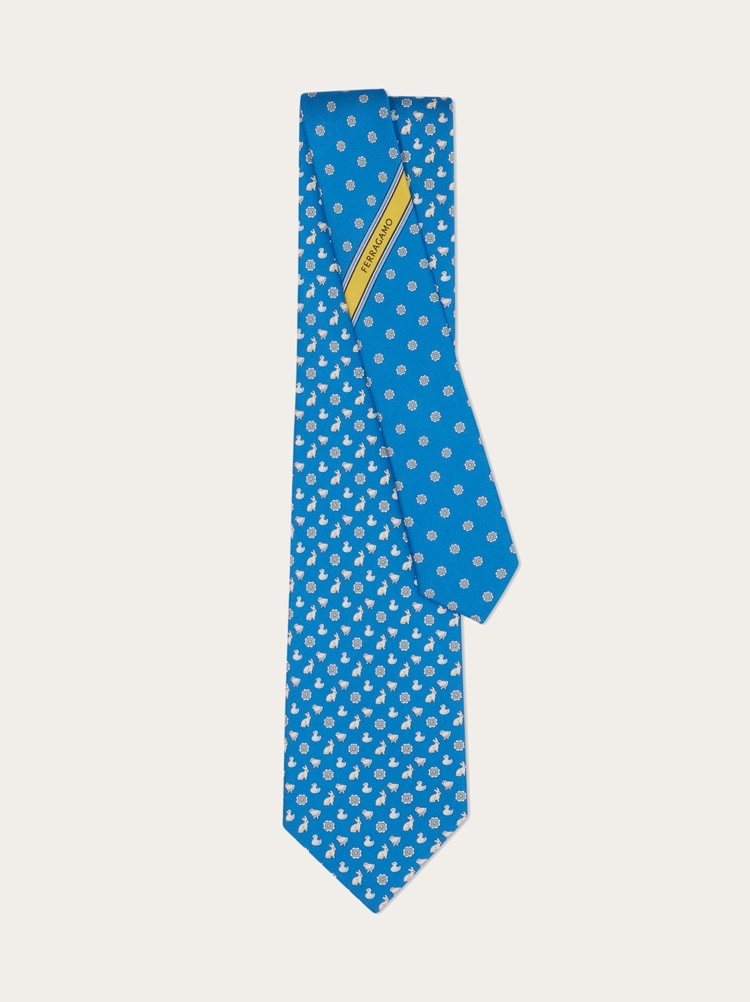 Charms print silk tie Gallery image 3