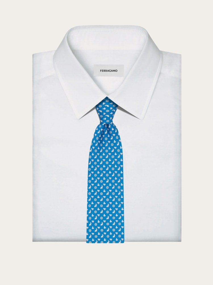 Charms print silk tie Gallery image 4