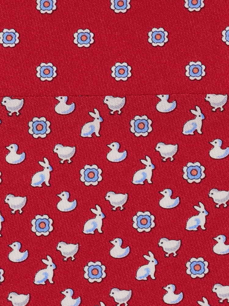 Charm print silk tie Gallery image 2