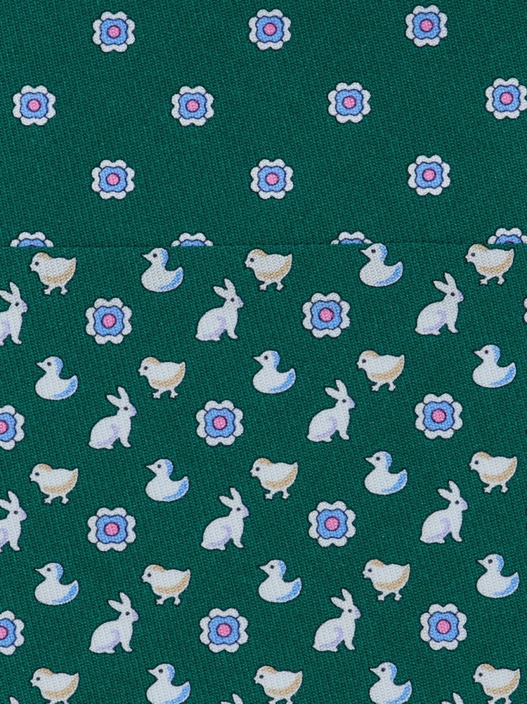 Cravatta in seta stampa Charm Gallery image 2