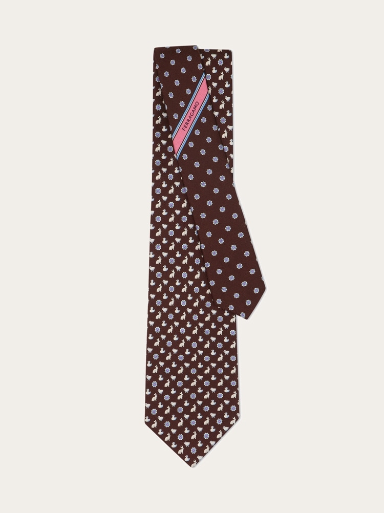 Charms print silk tie Gallery image 3