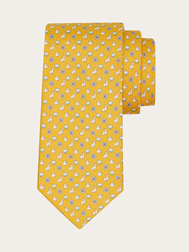 Charms print silk tie Gallery image 1