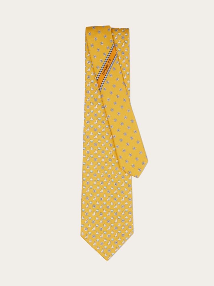 Charms print silk tie Gallery image 3