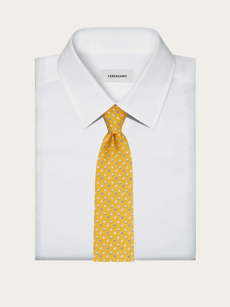Charms print silk tie Gallery image 4