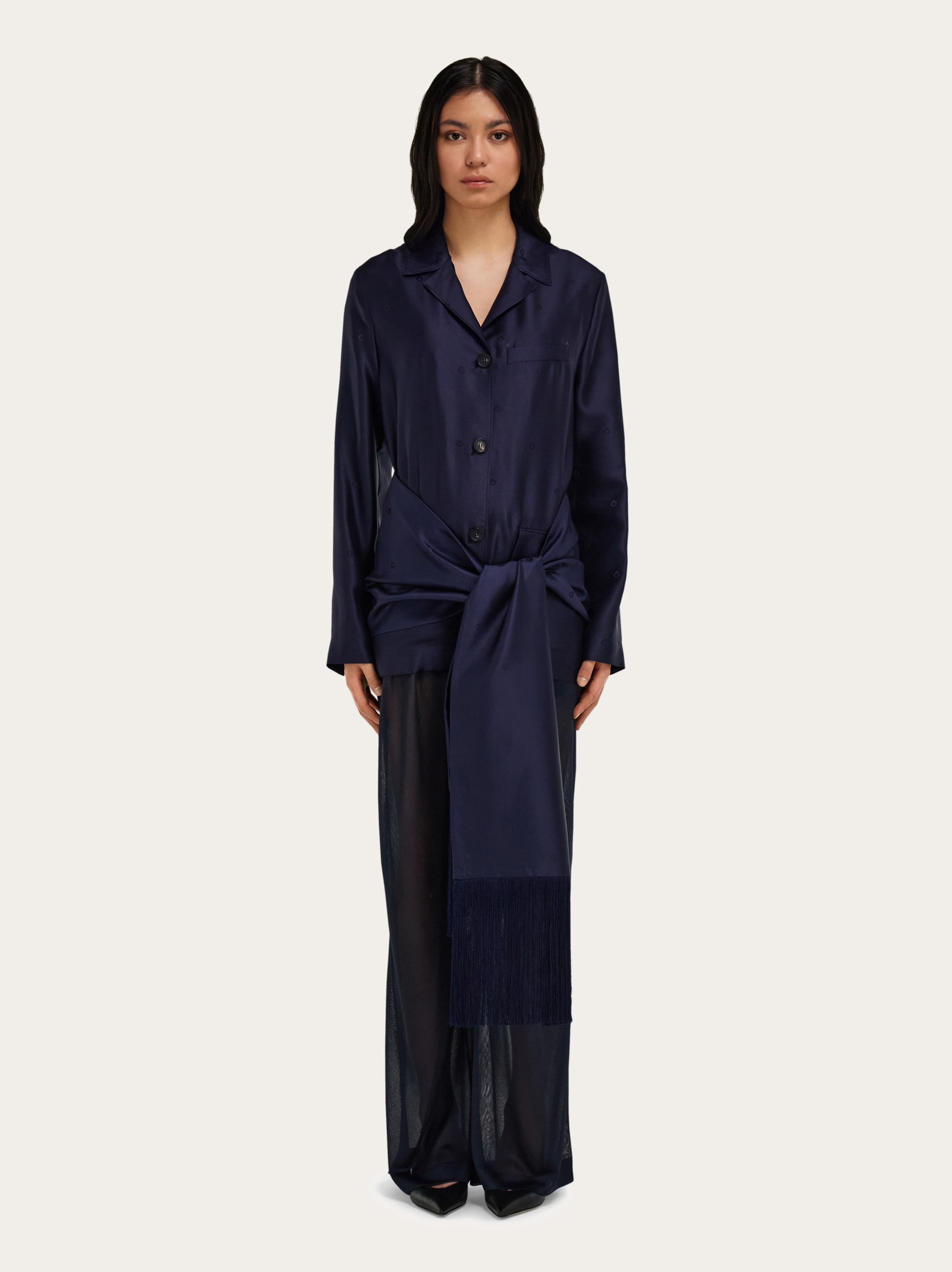 Silk shirt jacket - Women | Ferragamo