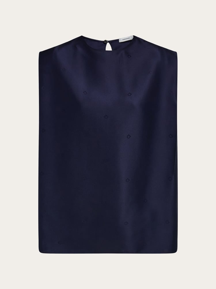 Top sans manche en soie Gallery image 1