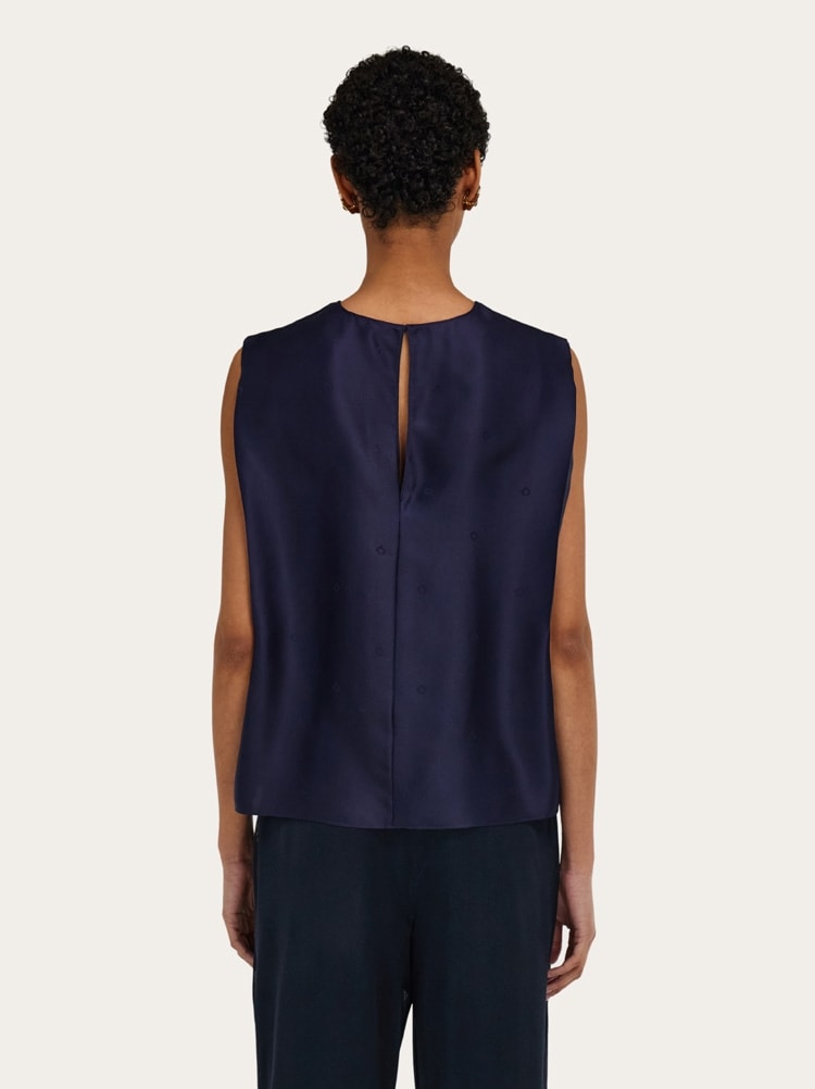 Top sans manche en soie Gallery image 3