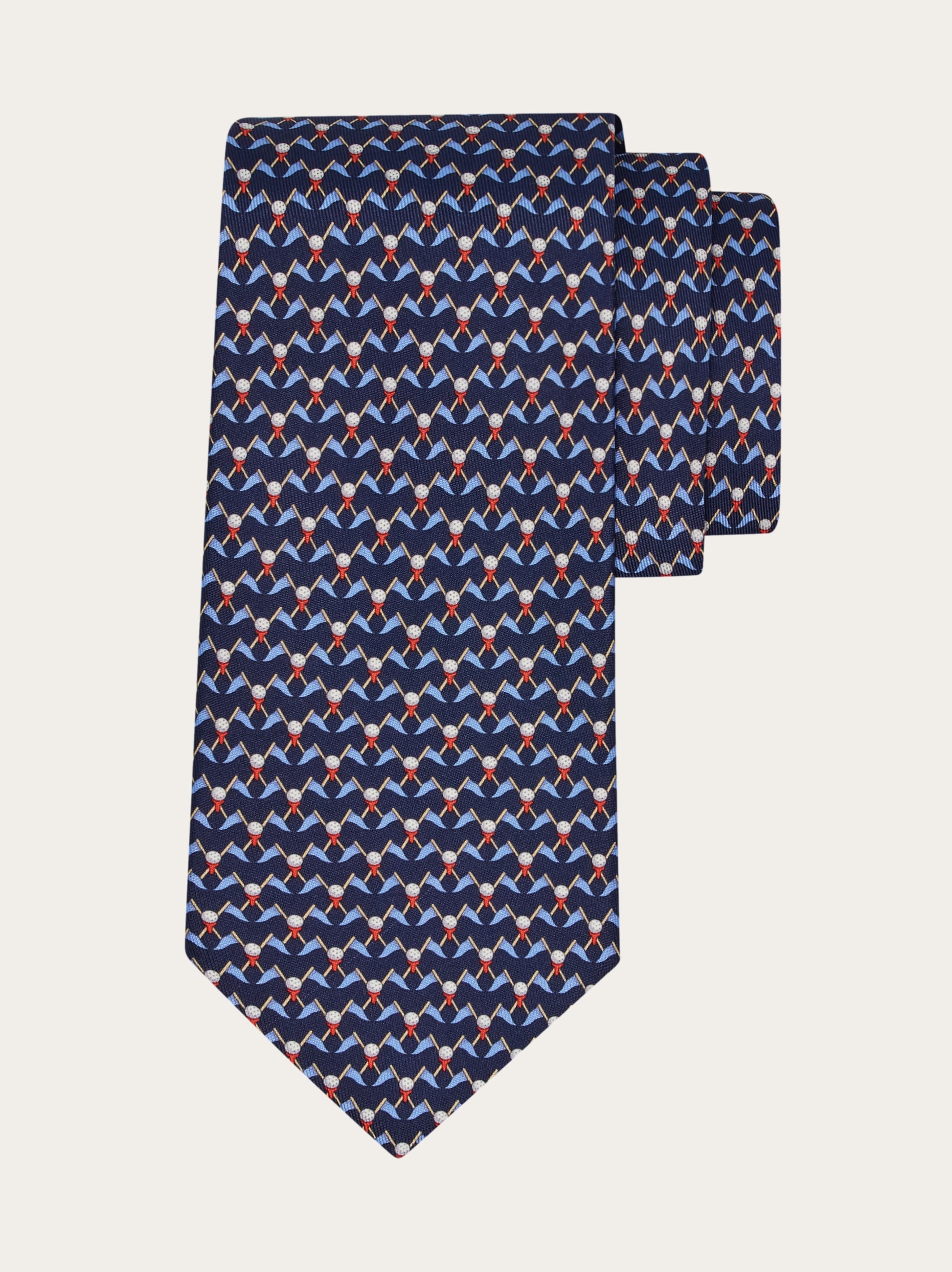 vintage Salvatore Ferragamo ワンピース N3746 Club print silk tie - Men | Ferragamo