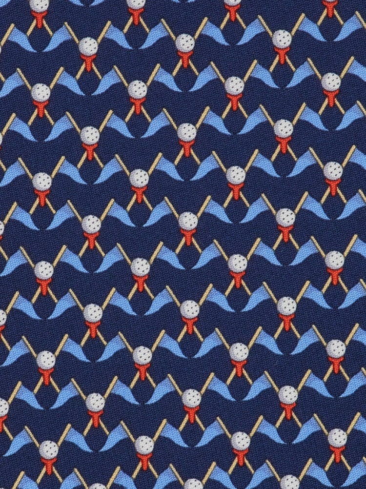 Club print silk tie Gallery image 2