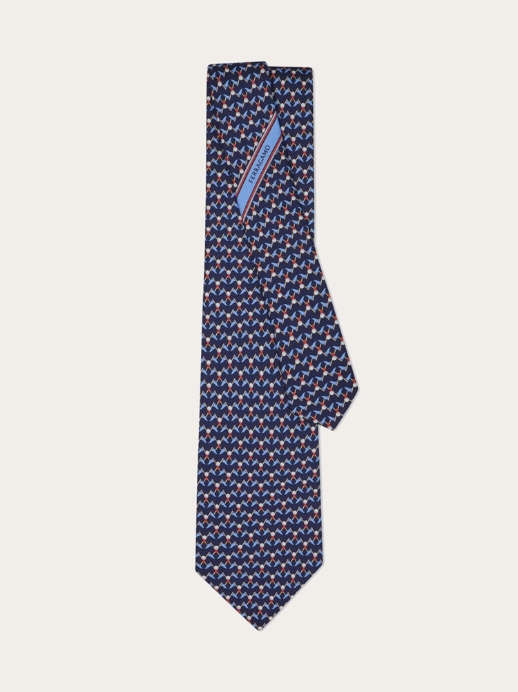 Club print silk tie Gallery image 3