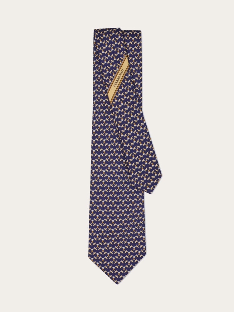 Club print silk tie Gallery image 3