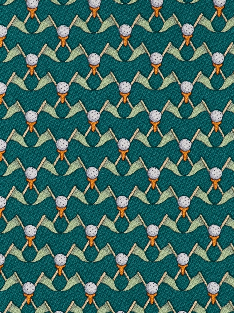 Club print silk tie Gallery image 2