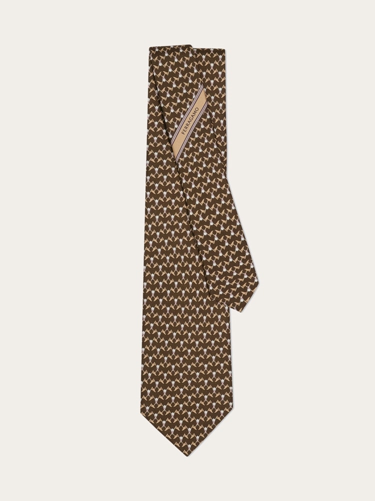 Club print silk tie Gallery image 3