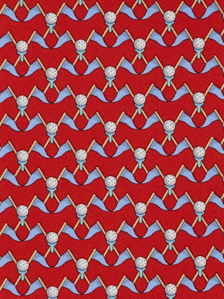 Club print silk tie Gallery image 2