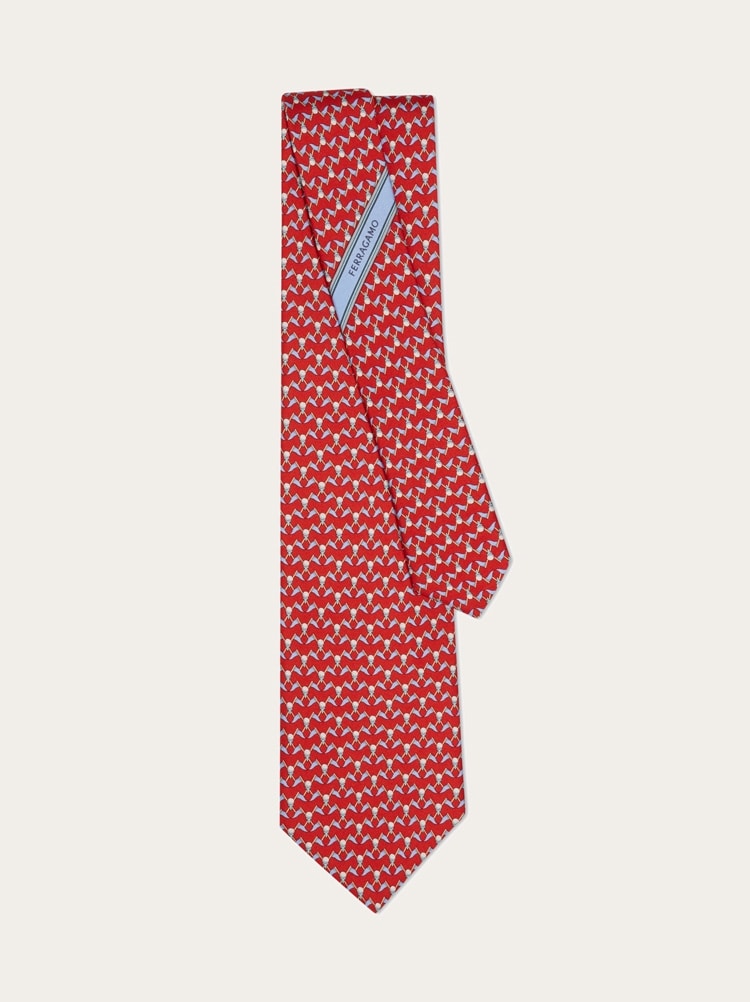 Club print silk tie Gallery image 3