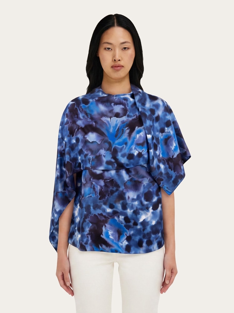 Carnation print sleeveless top Gallery image 2