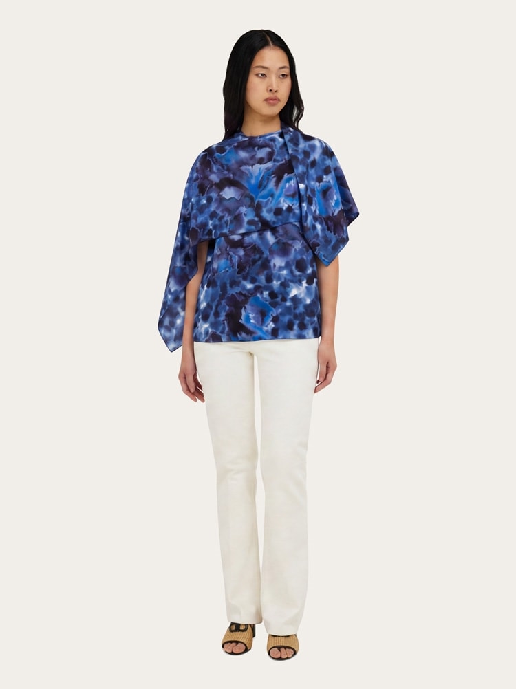 Carnation print sleeveless top Gallery image 4