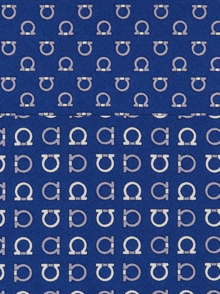 Gancini print silk tie Gallery image 2