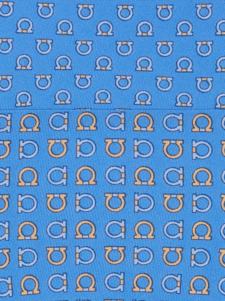 Gancini print silk tie Gallery image 2