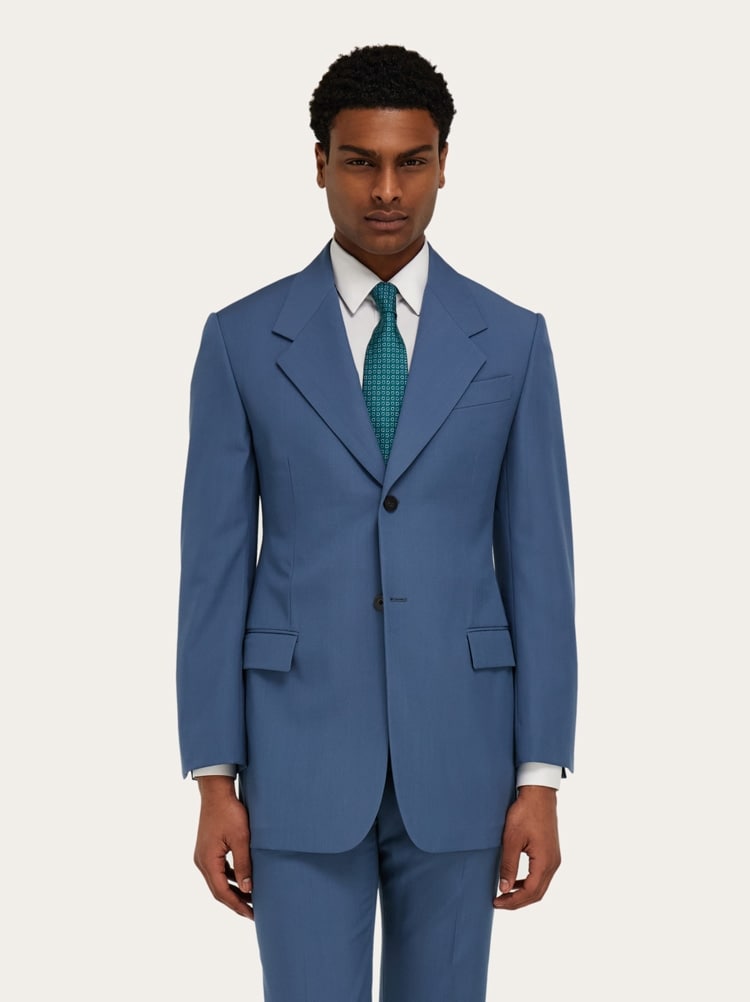 Gancini print silk tie Gallery image 2