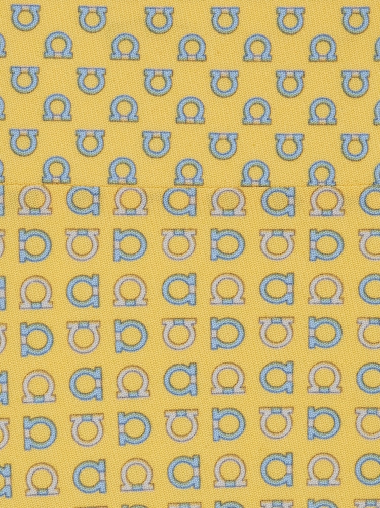 Gancini print silk tie Gallery image 2