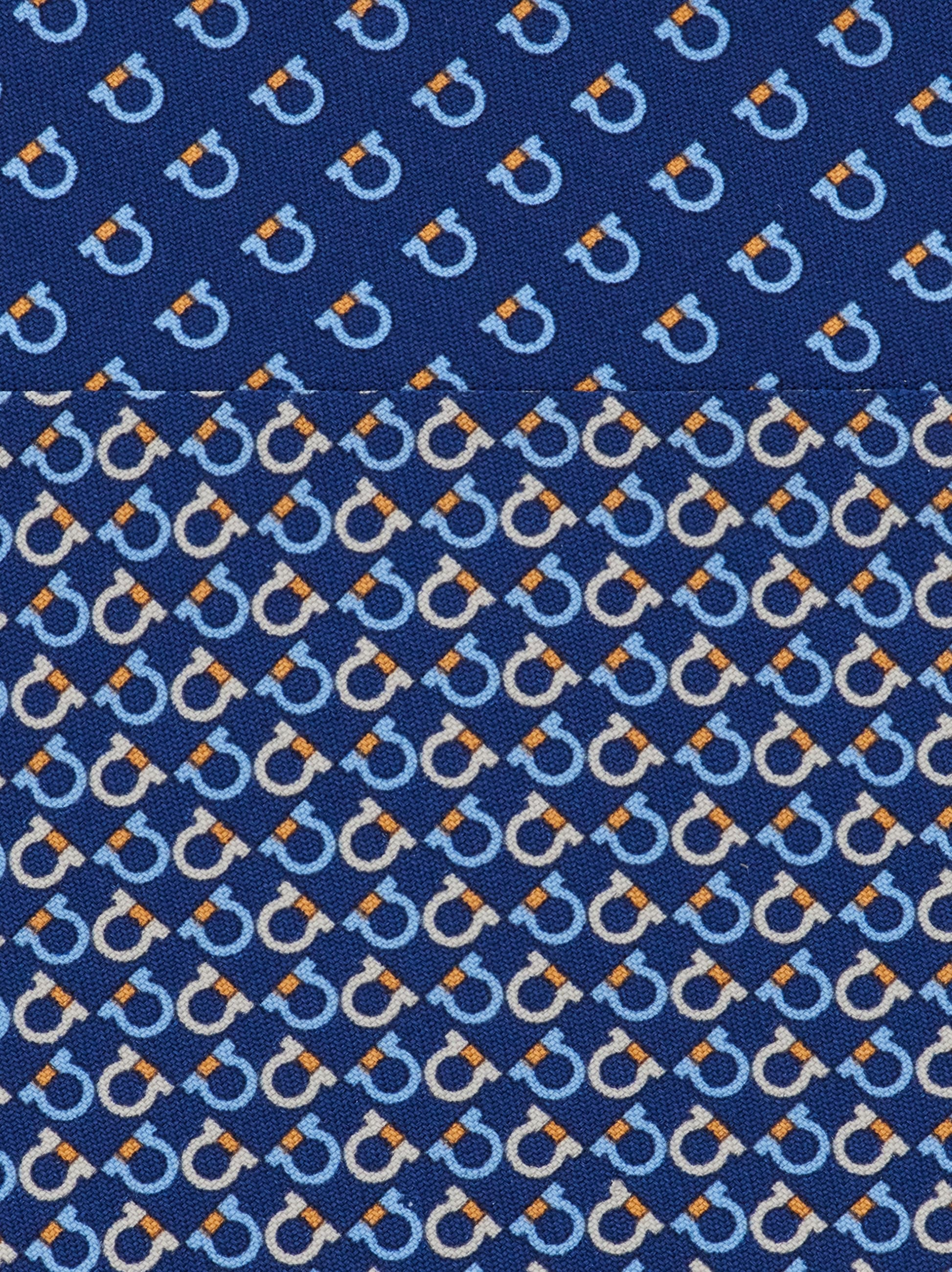 Gancini Square print silk tie - Men | Ferragamo